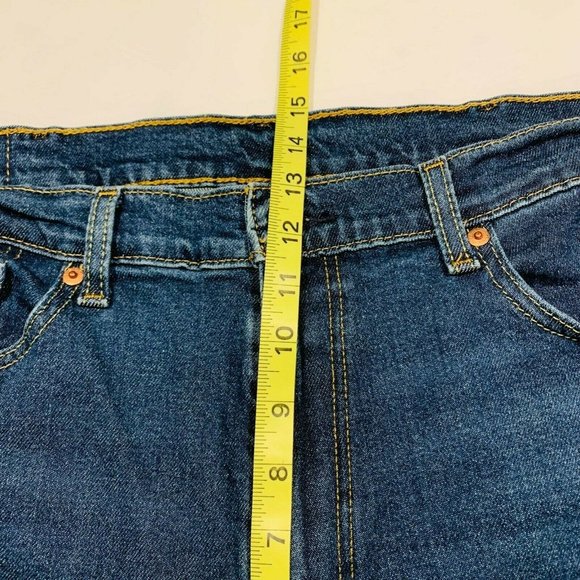 Levi's 505 Regular Fit Straight Leg Jeans Stretch Red Tab Dark Wash W38xL30 NWOT - Picture 11 of 12